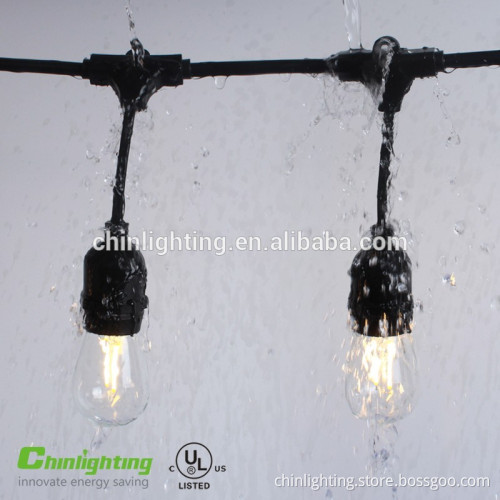 UL Listed Waterproof IP 65 Christmas decorated string lights E26 E27 Sockets S14 BULBS